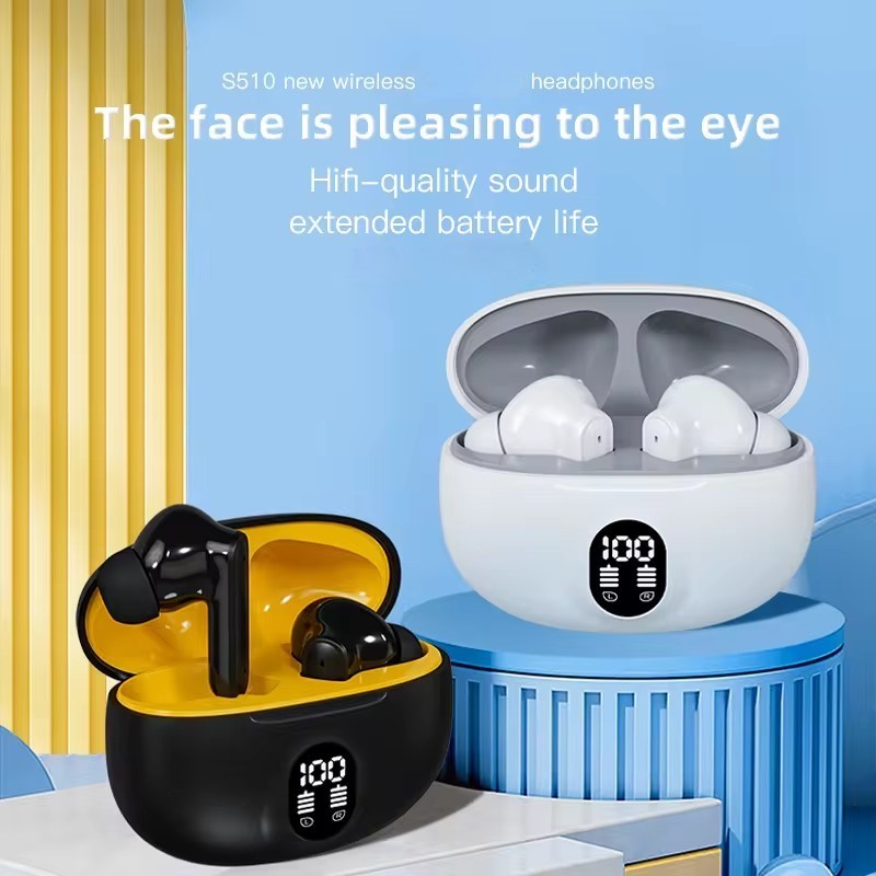 Stereo 895B Wireless Earphones – Bluetooth 5.4, Deep Bass, Waterproof, LCD Display, Long Battery