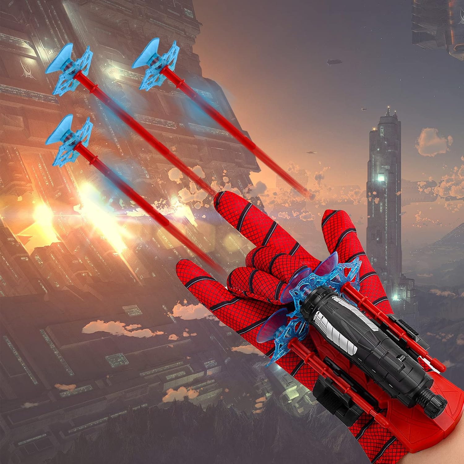 Spider-Man Wrist Shooter ,Transmitter Set For Kids - Multicolour