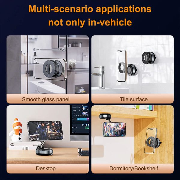 "Adjustable Suction Phone Holder – Strong Grip Mount for Car, Desk, Kitchen & Bedside"